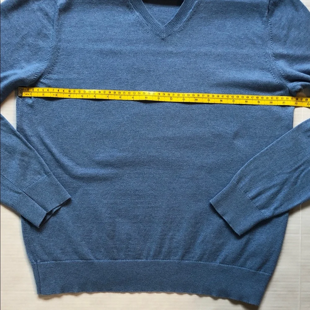 Banana Republic Men’s Luxe Yarn Cotton/silk/cashmere Blend Blue Sweater Large